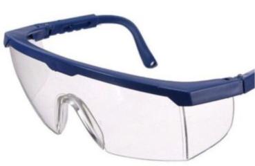 Schutzbrille klar durchsichtige, kratzfest mit Oberfassung Seitenschutz EN 166