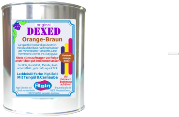 Landhausfarbe Orange Braun 750 ml Dose Ölfarbe lösemittelfrei Firnis