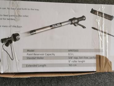 Farbroller Set Malerrolle Farbwalze Farbtank Teleskopstange WO-WE für Wandfarben