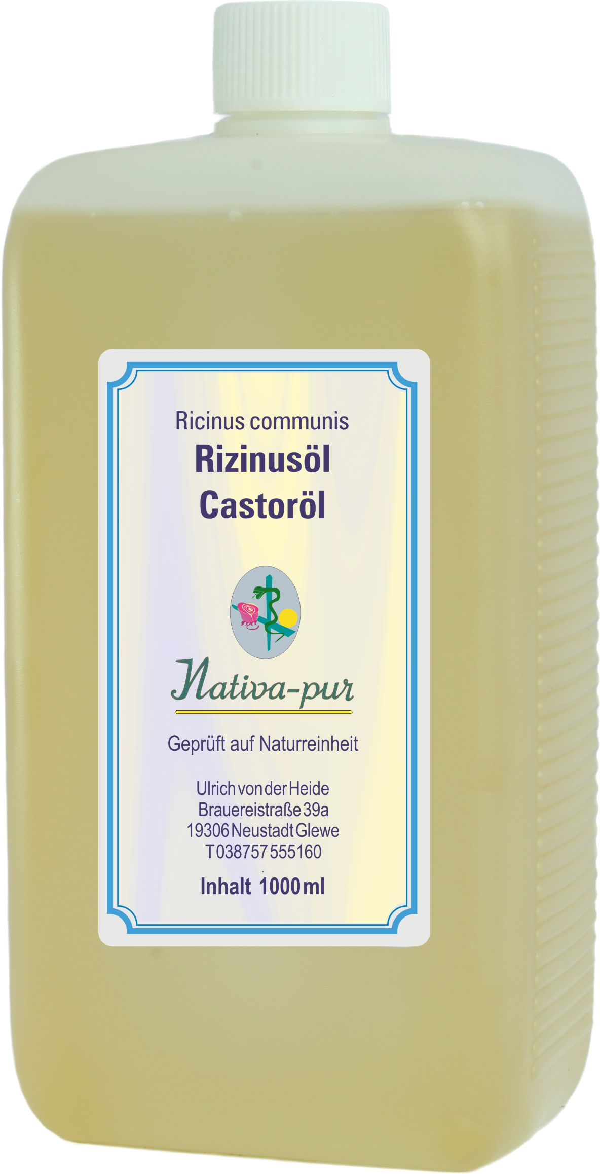 Rizinusöl Ricinusoil 1 Liter HDPE-Flasche