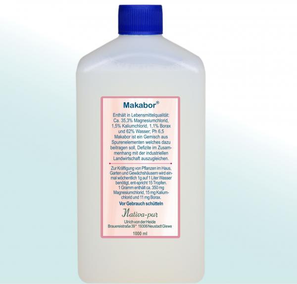 Makabor® 1L PE-Flasche Borax- Kalium- Magnesiumchlorid - Klappdeckel