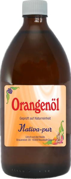 Orangenöl 500ml 100% Natur Glasflasche