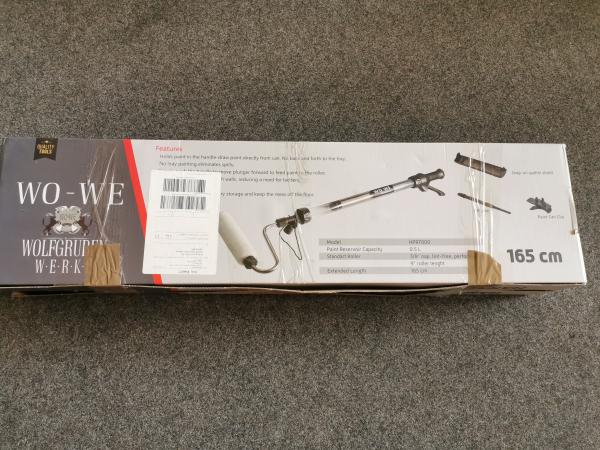 Farbroller Set Malerrolle Farbwalze Farbtank Teleskopstange WO-WE für Wandfarben