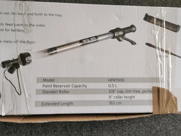 Farbroller Set Malerrolle Farbwalze Farbtank Teleskopstange WO-WE für Wandfarben